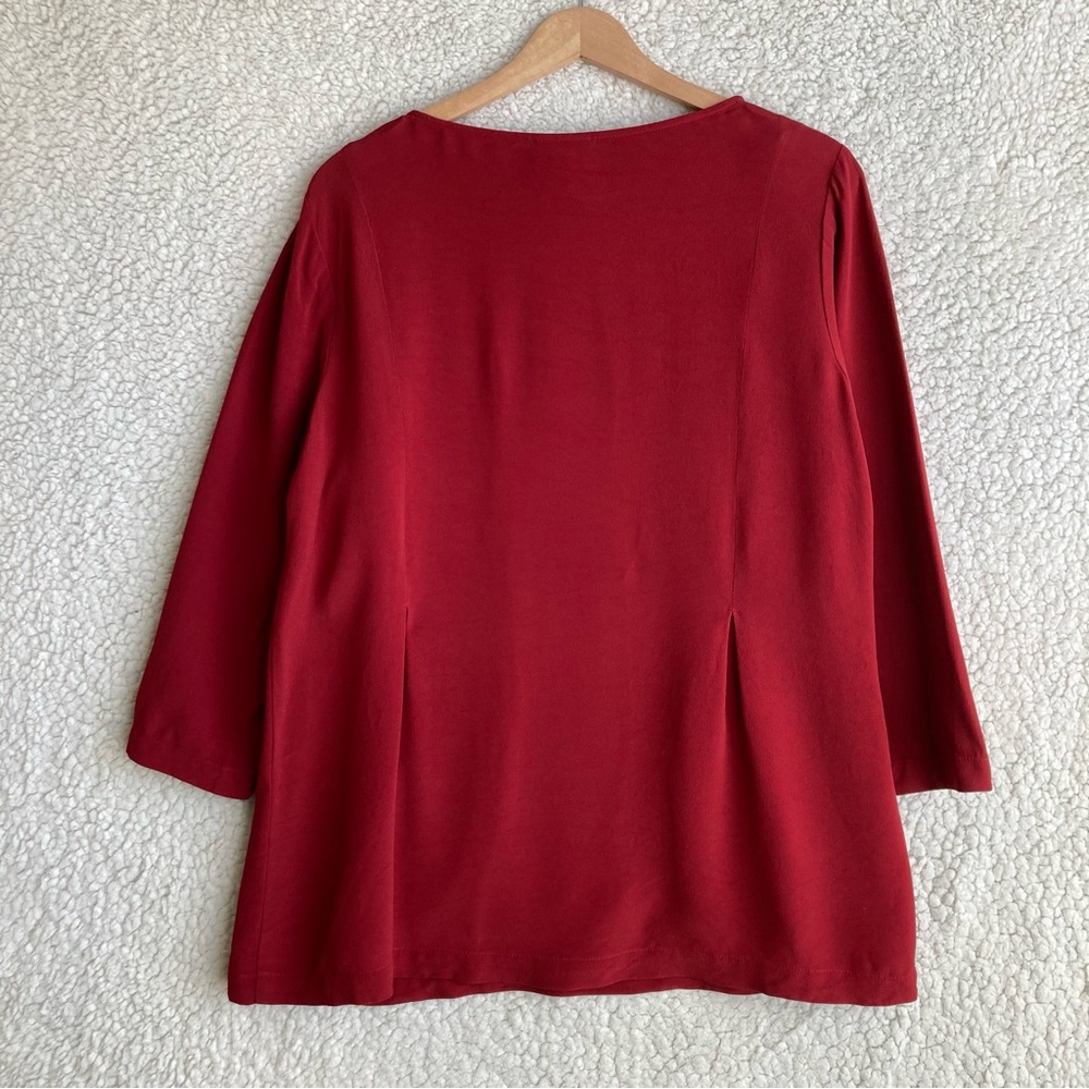 J. Jill Women’s red quarter length sleeves blouse, Sz - M - Picture 13 of 15